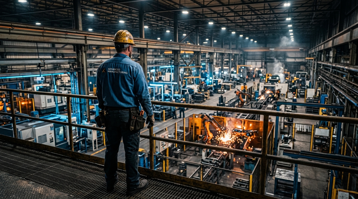 Industrial manufacturing facility floor